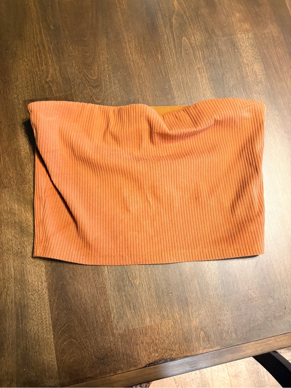 Madewell Ribbed Strapless top in Orange